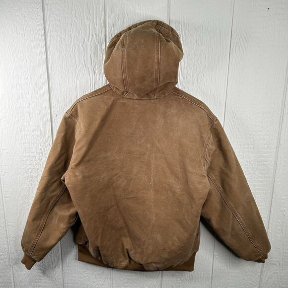 Vintage Quilted Women’s Carhartt Hooded Jacket “Tan” WJ130 BRN Size Large - Picture 2 of 7